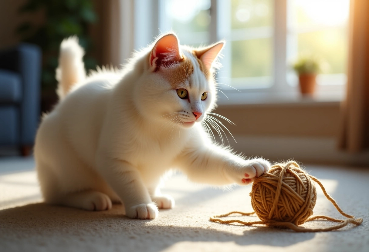 chat tigré blanc